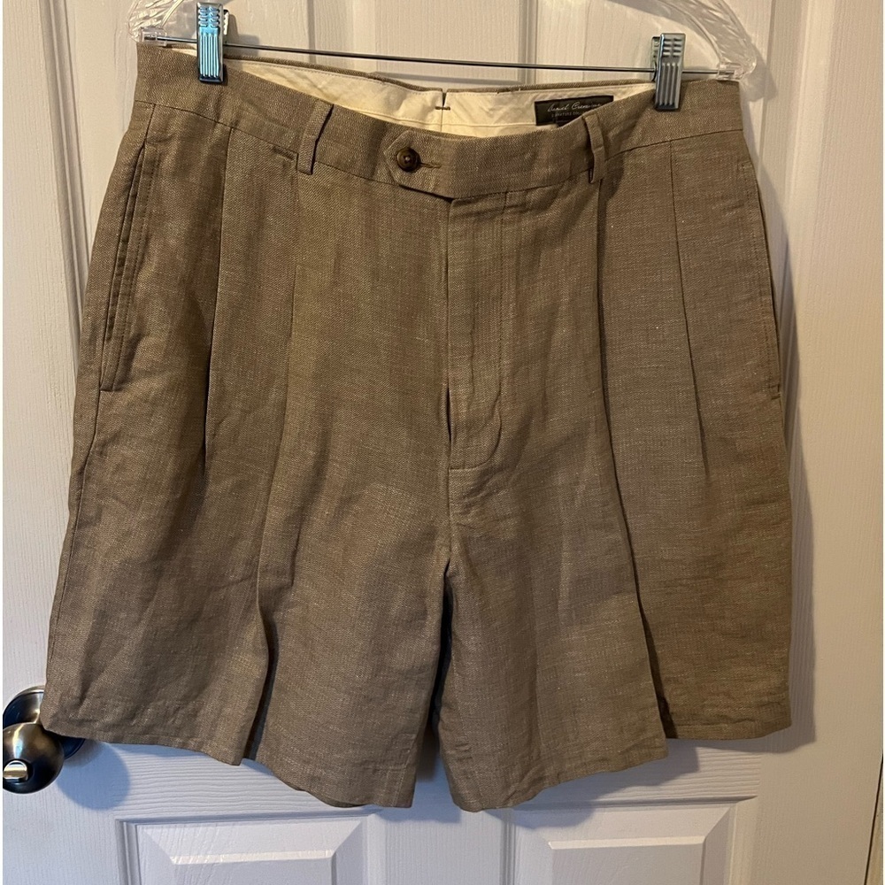 Daniel Cremieuz Men’s Linen Cotton Pleated Shorts Size 35